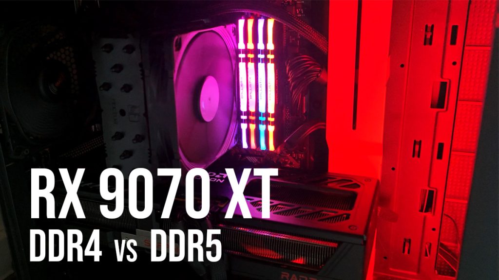 RX 9070 XT benchmark comparing AM4 vs AM5 at 1440p